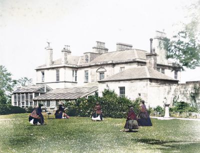 Women Playing Croquet in the Back Garden of Ibroxhill House, Glasgow 1861
