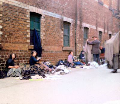 Women selling old clothing and rags in Calton, Glasgow Early 1900s
